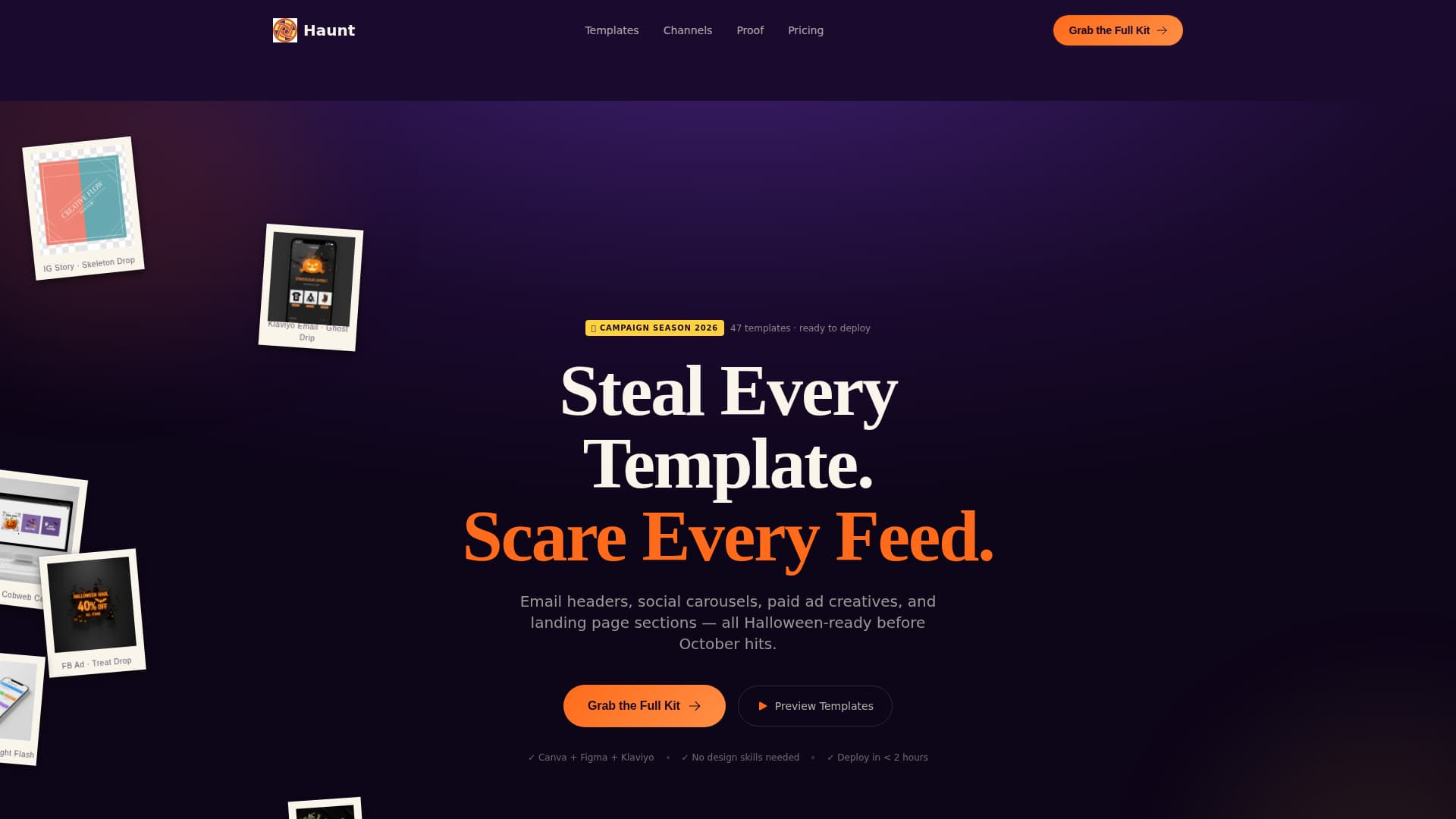 Haunt — Thrilling Horror Experience Landing Page Template