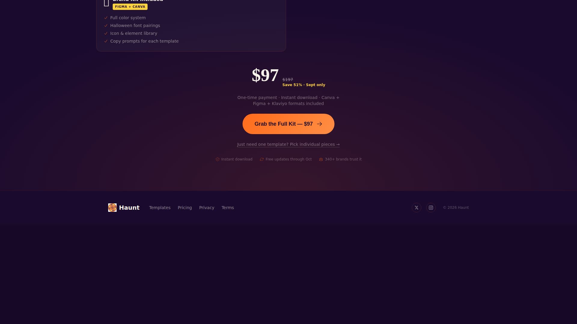 Haunt — Thrilling Horror Experience Landing Page Template