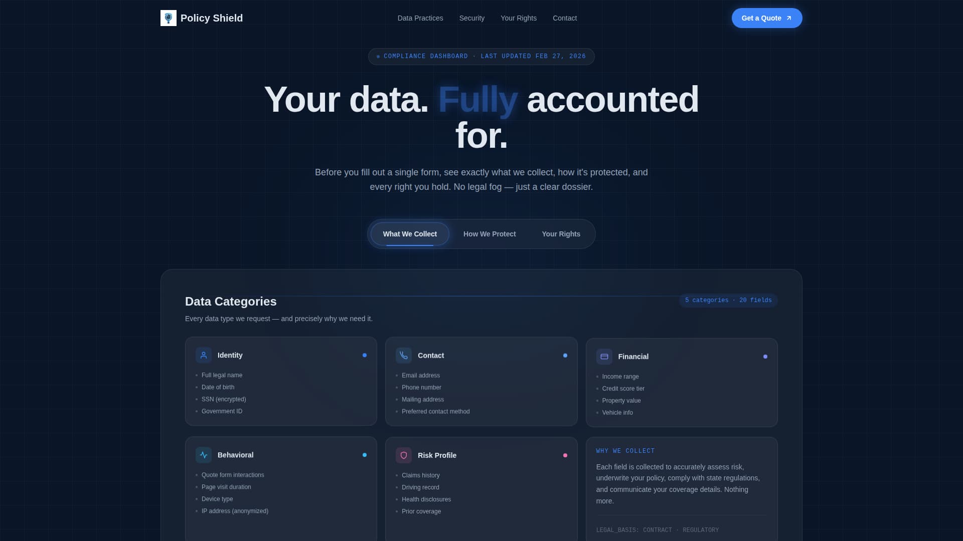 Shield - Transparent Insurance Landing Page Template