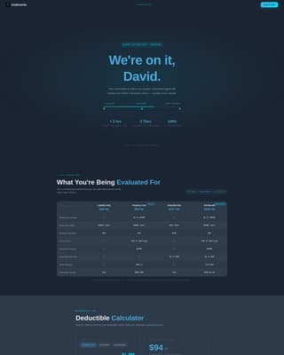 Insurance Agency Complete Cost Calculator Website Template
