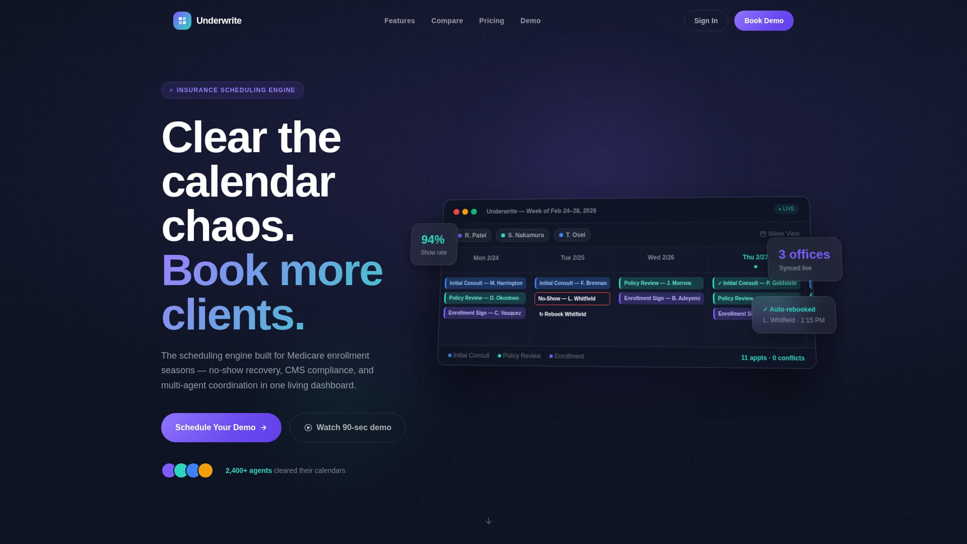 Underwrite - Streamlined Insurance Landing Page Template