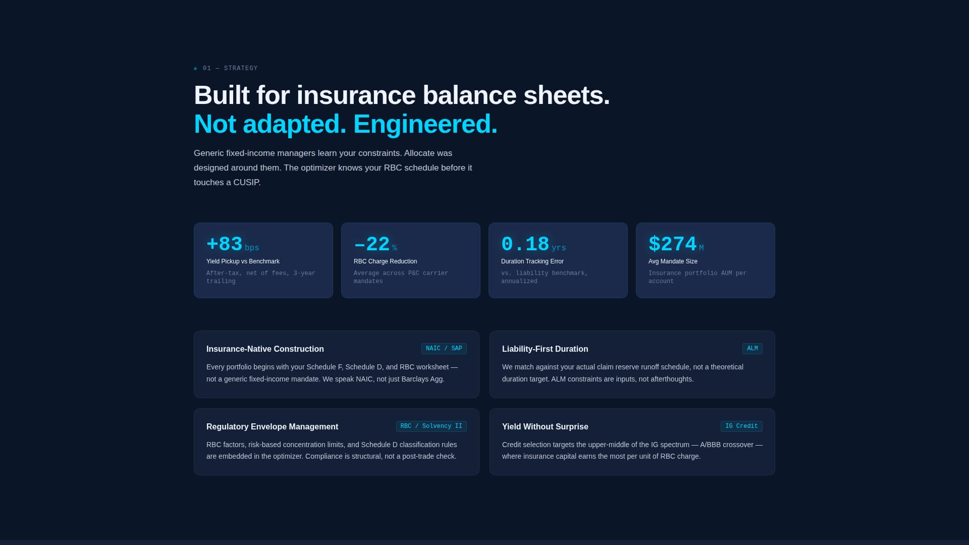Allocate - Precision Insurance Landing Page Template