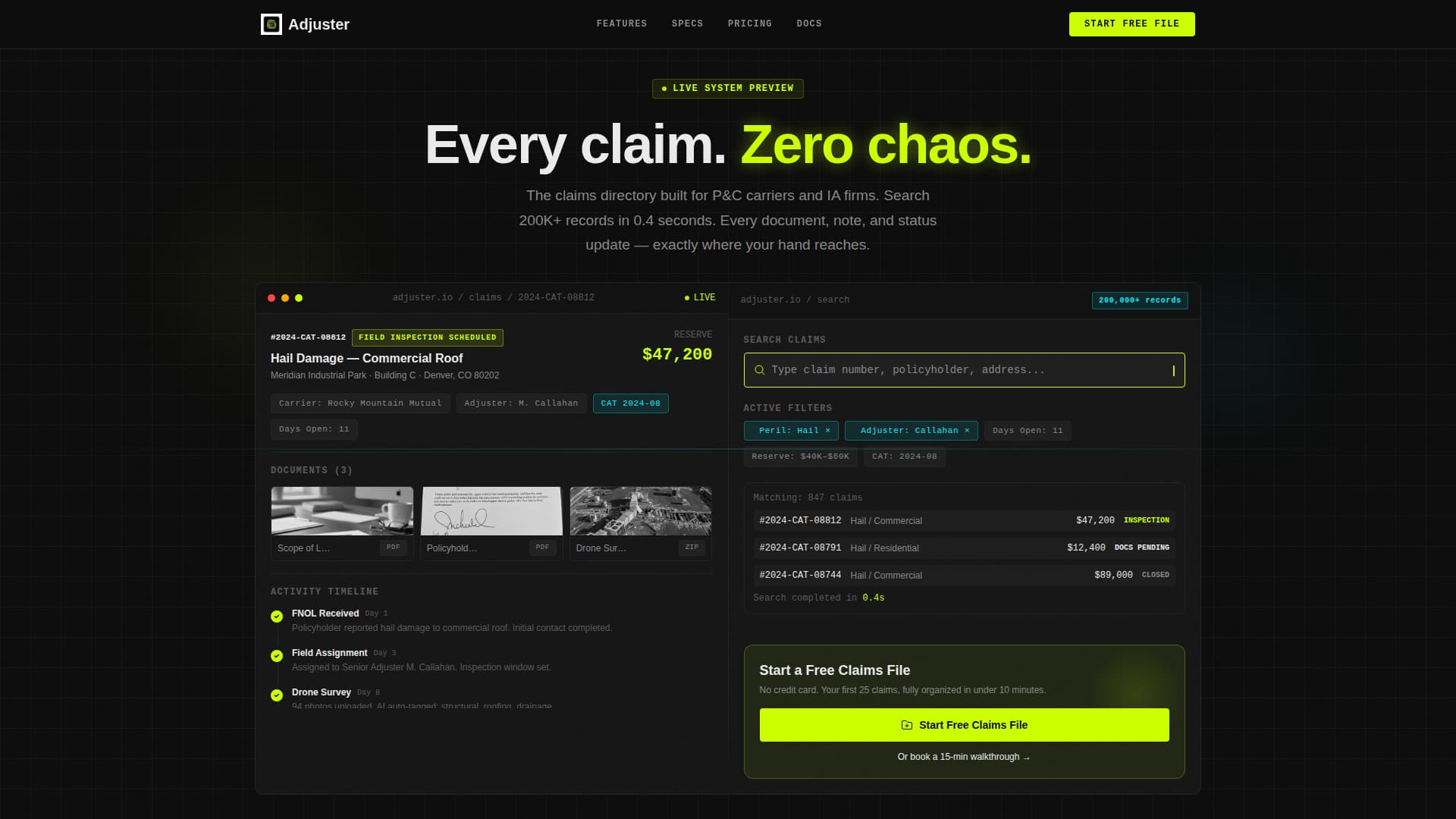 Evaluate — Expert Claims Processing Landing Page Template