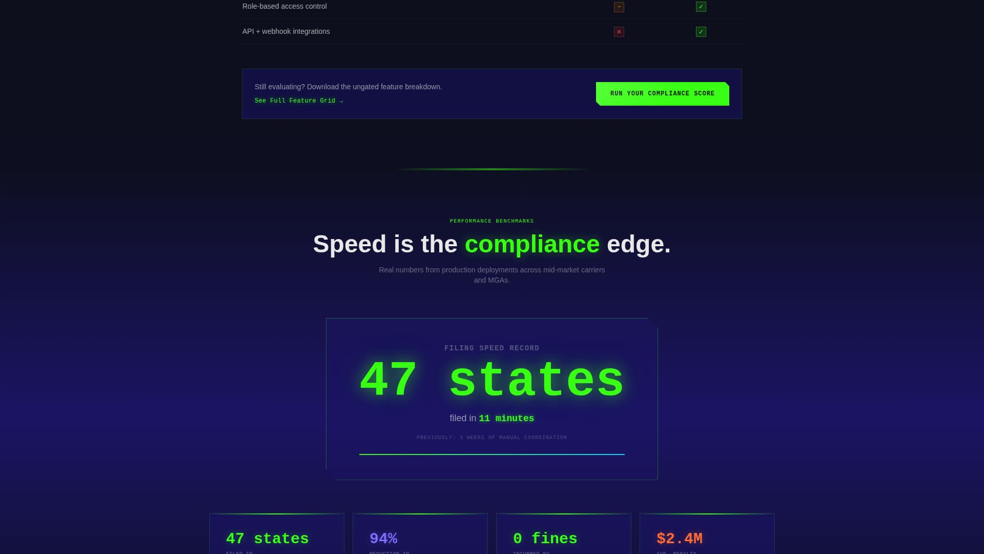 Enforce — Intelligent Regulatory Landing Page Template