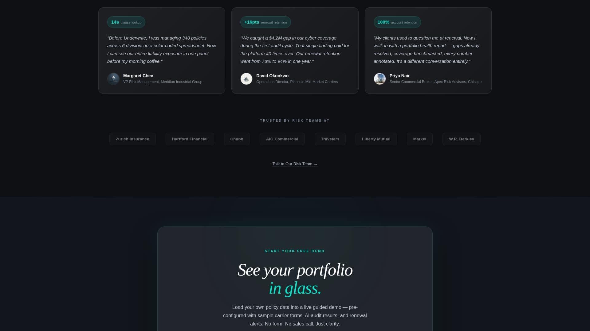 Underwrite - Powerful Insurancemanagement Landing Page Template
