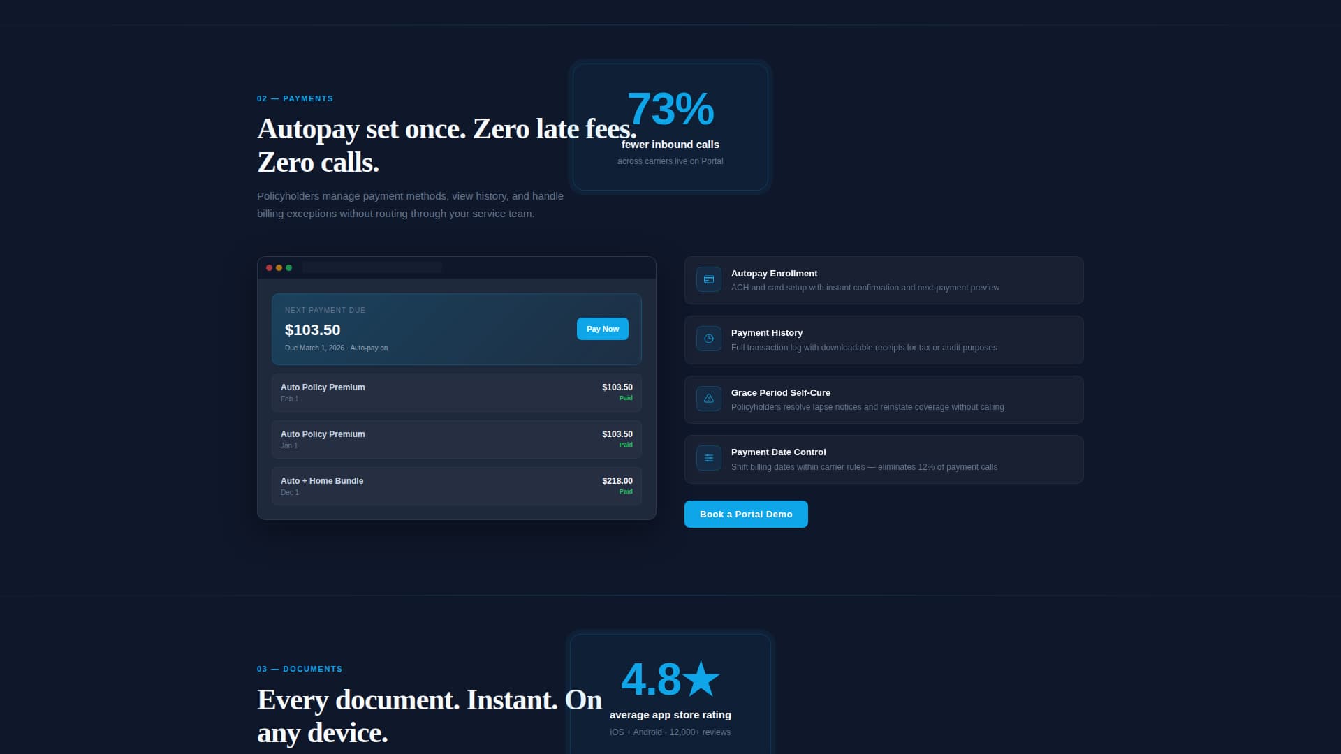Portal - Frictionless Insurance Landing Page Template