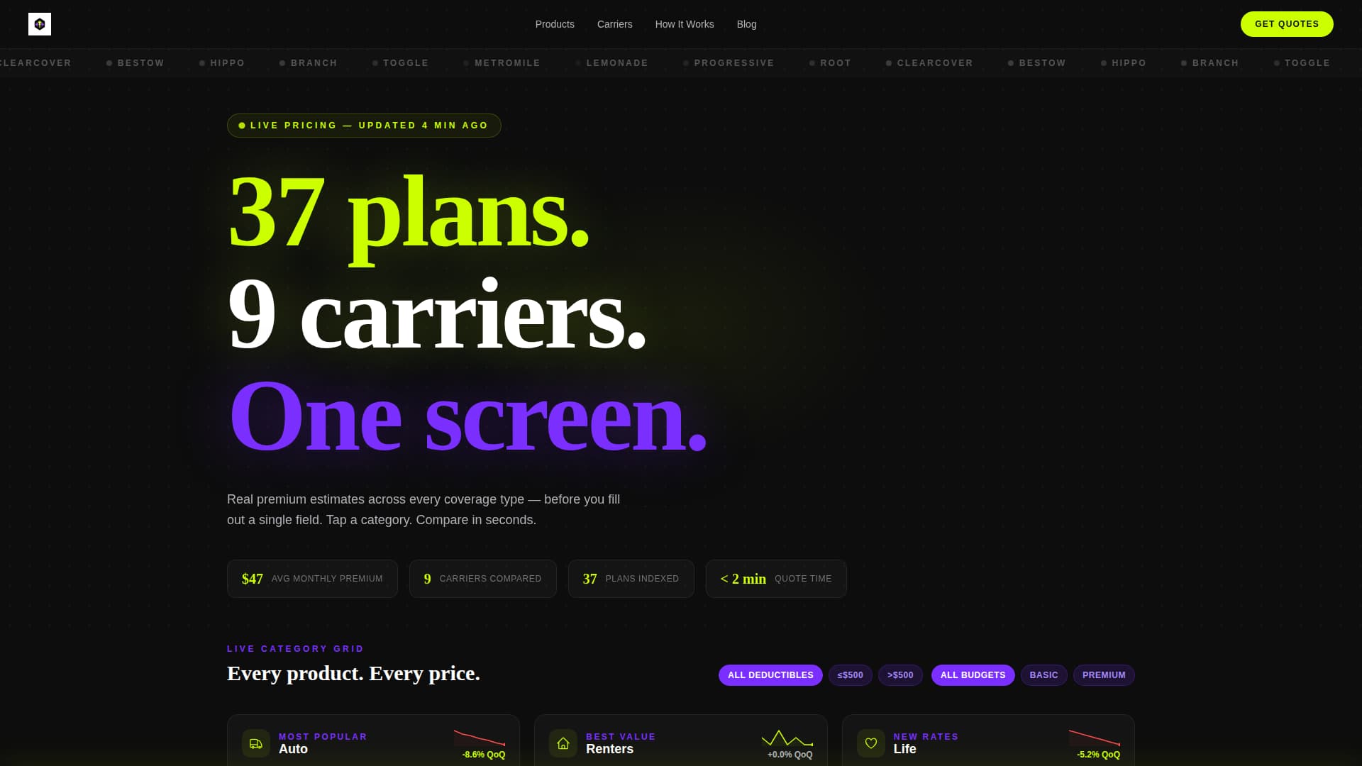 Insuregrid - Instant Insurance Landing Page Template