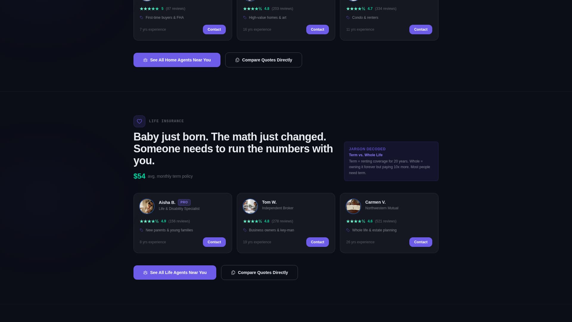 Underwrite - Glassmorphic Insurance Landing Page Template