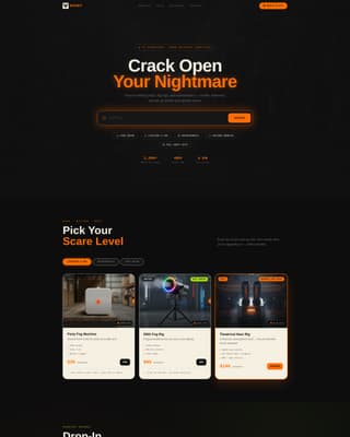 Halloween Business Cost Calculator Website Template