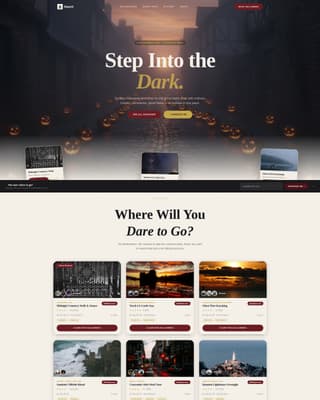 Haunt - Spinetingling Travel Landing Page Template