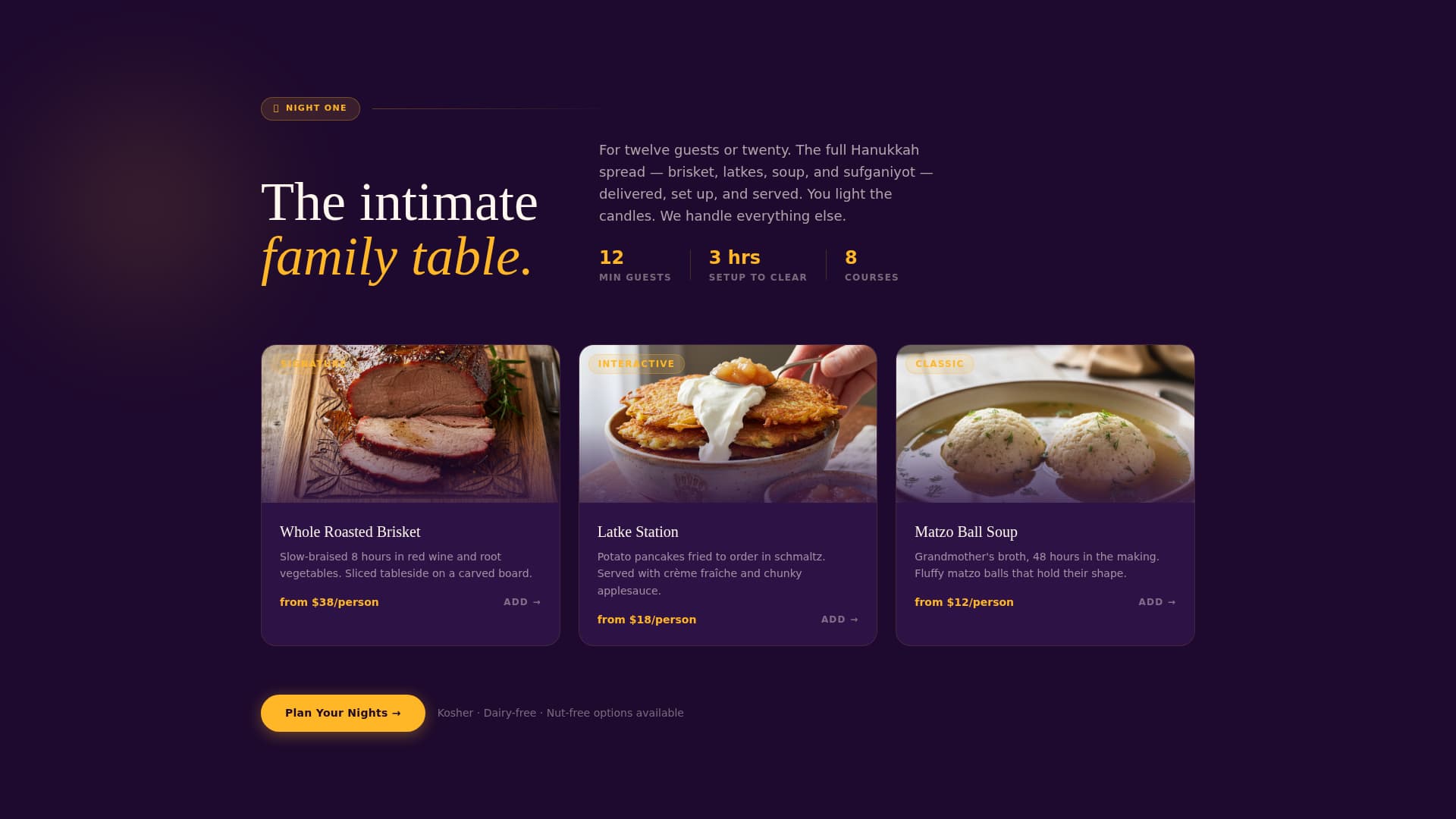 Hanukkah Business Professional Website Template