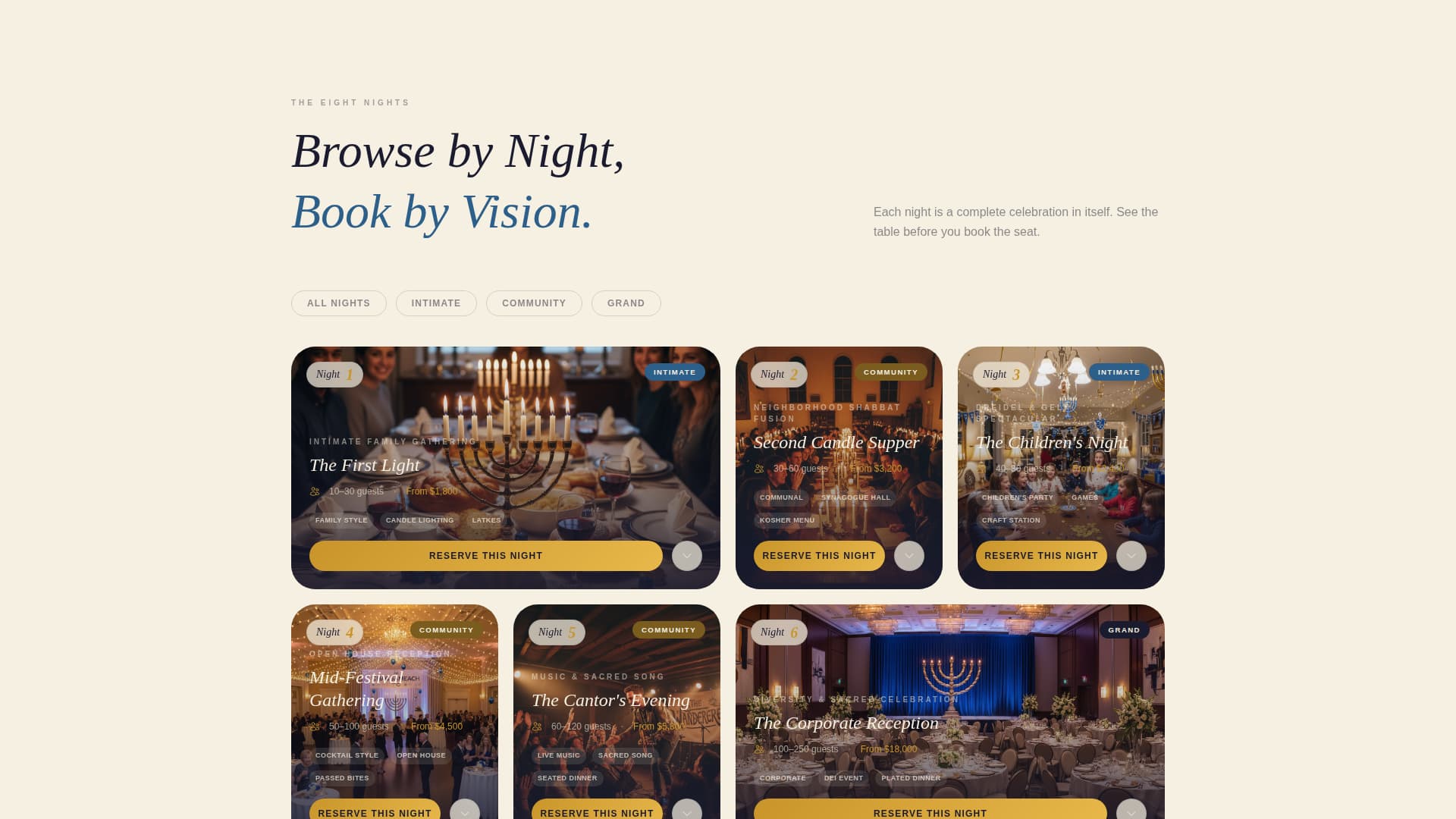 Menorah - Luminous Hanukkah Landing Page Template