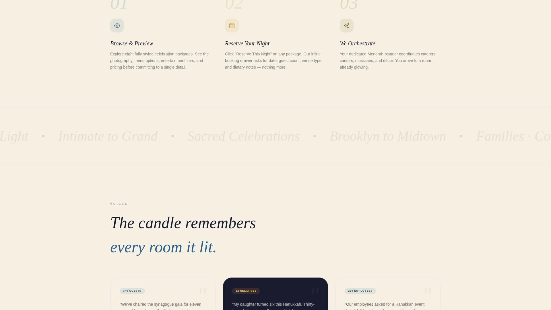 Menorah - Luminous Hanukkah Landing Page Template