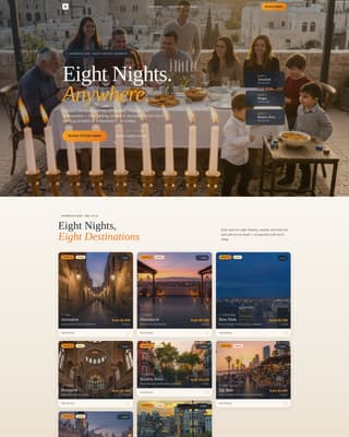 Menorah - Radiant Hanukkah Landing Page Template