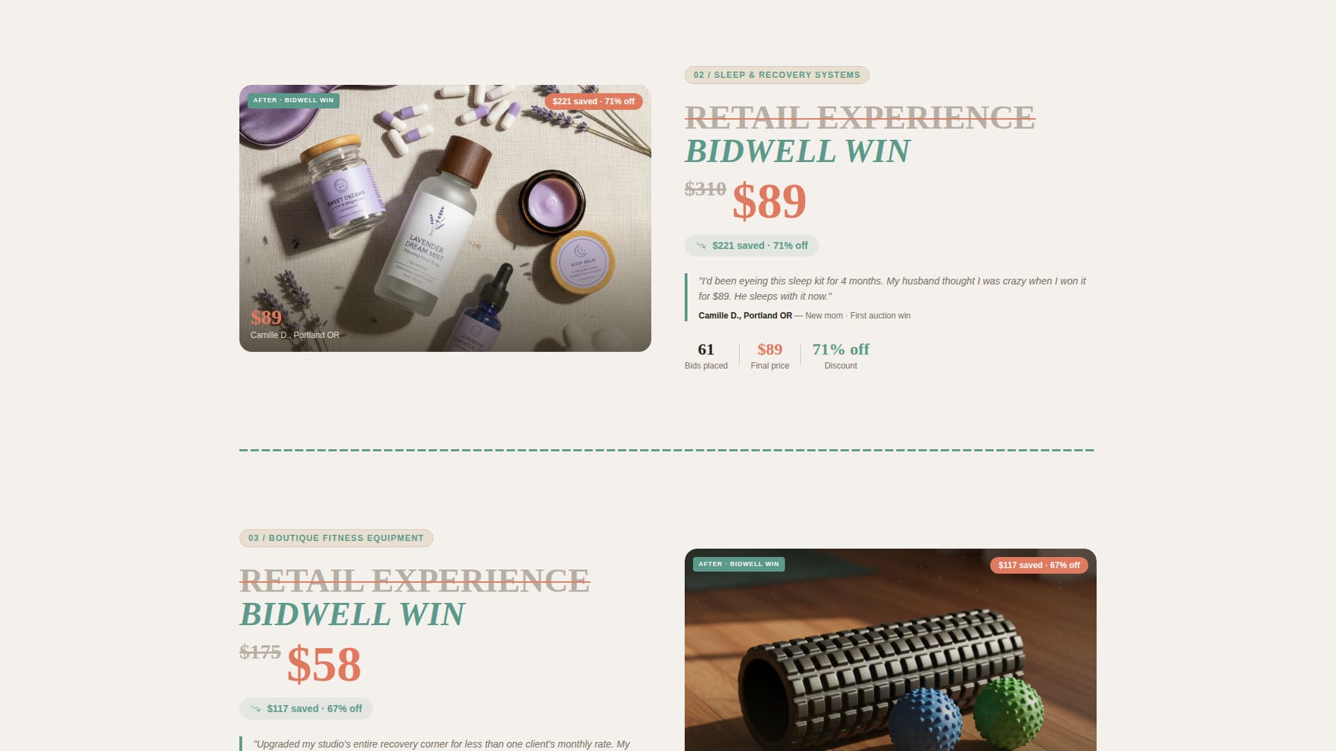 Bidwell - Thriving Wellness Landing Page Template