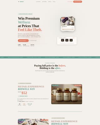 Bidwell - Thriving Wellness Landing Page Template