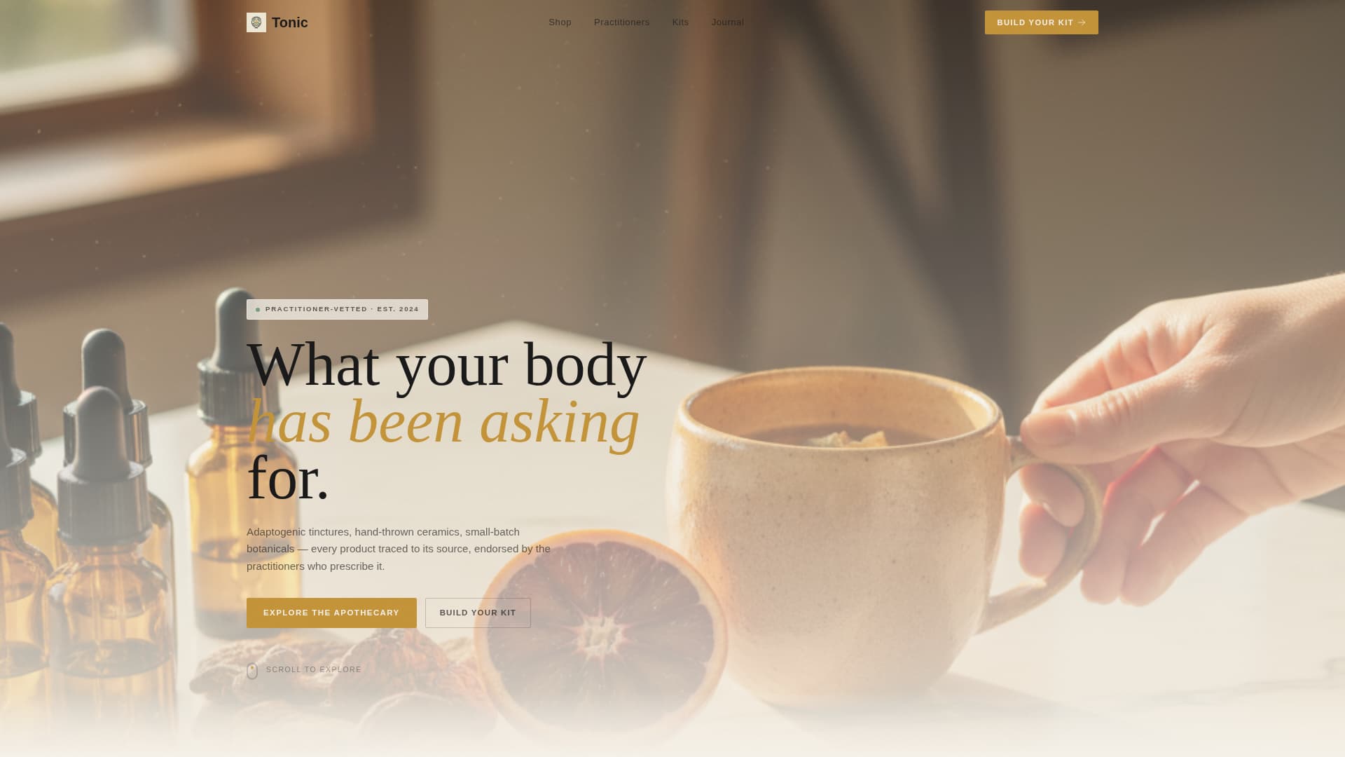 Tonic - Trusted Wellness Landing Page Template