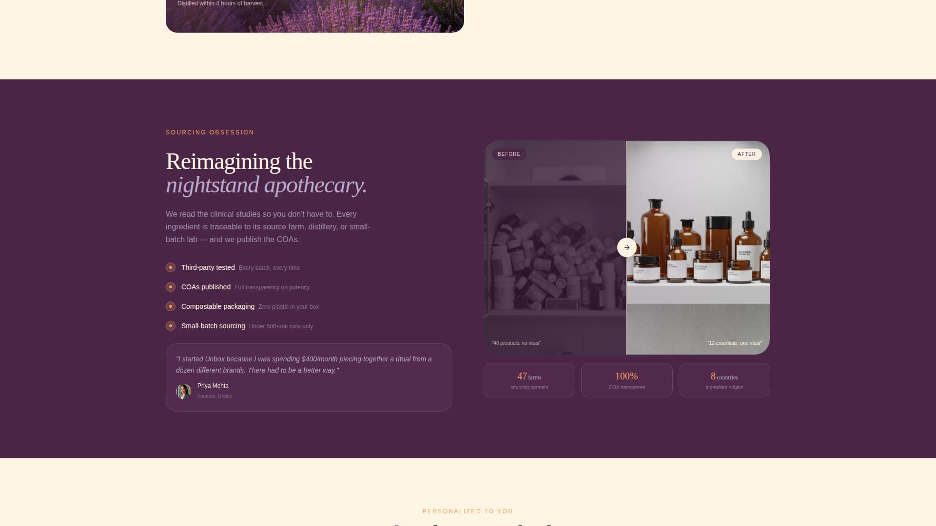 Unbox - Curated Wellness Landing Page Template