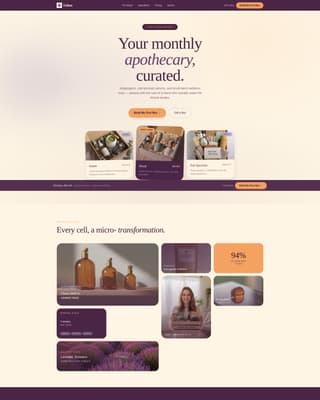Unbox - Curated Wellness Landing Page Template