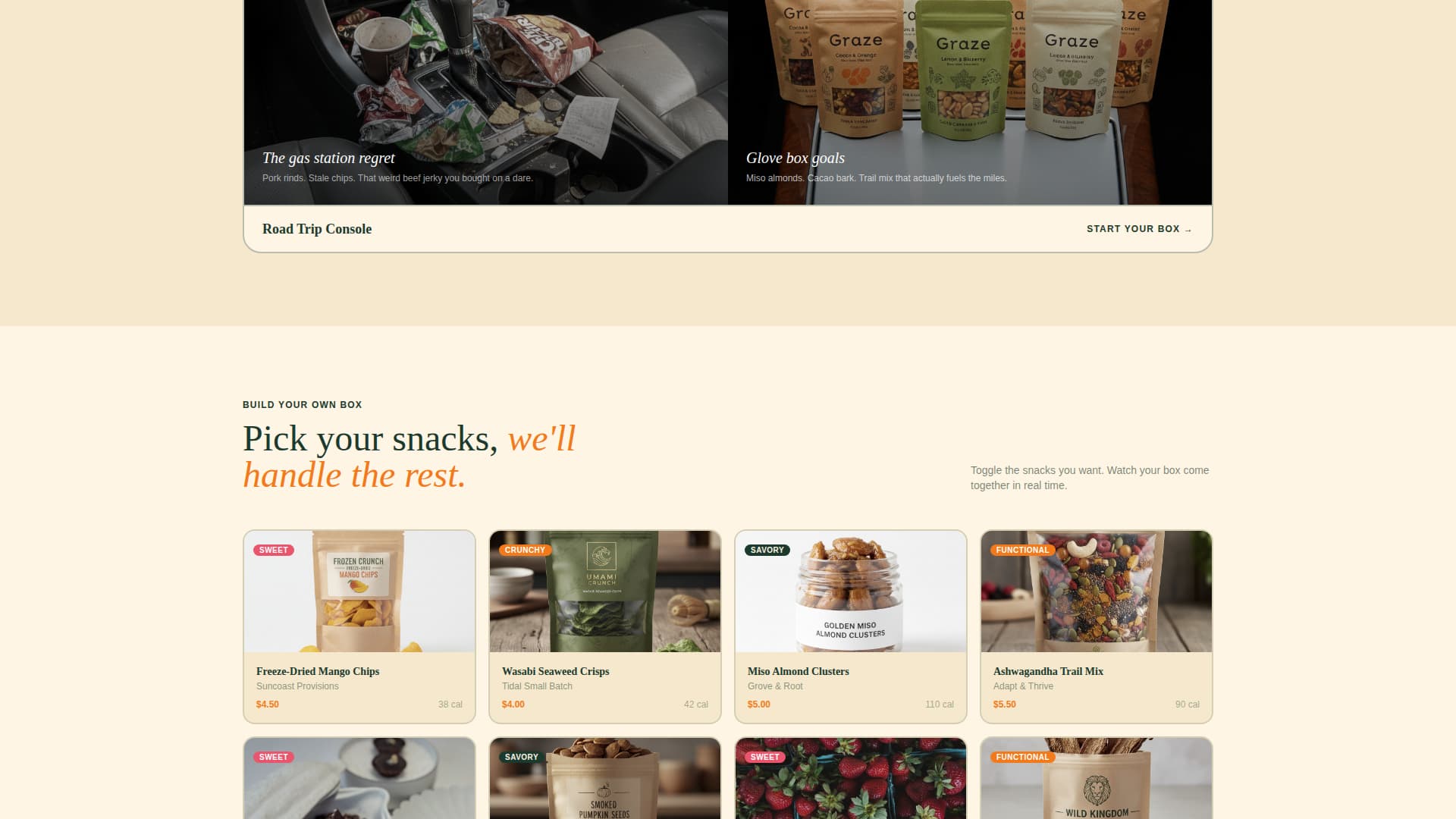Subscription Box Pricing Website Template