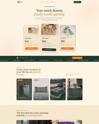 Subscription Box Pricing Website Template