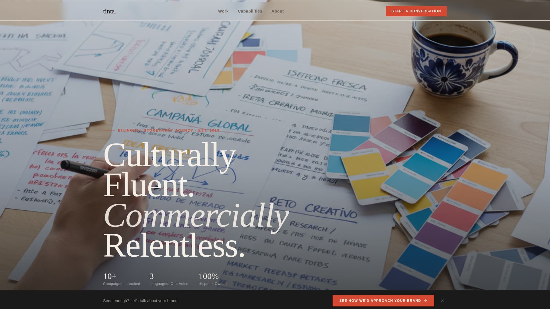 Hispanic-Owned Business Portfolio Website Template