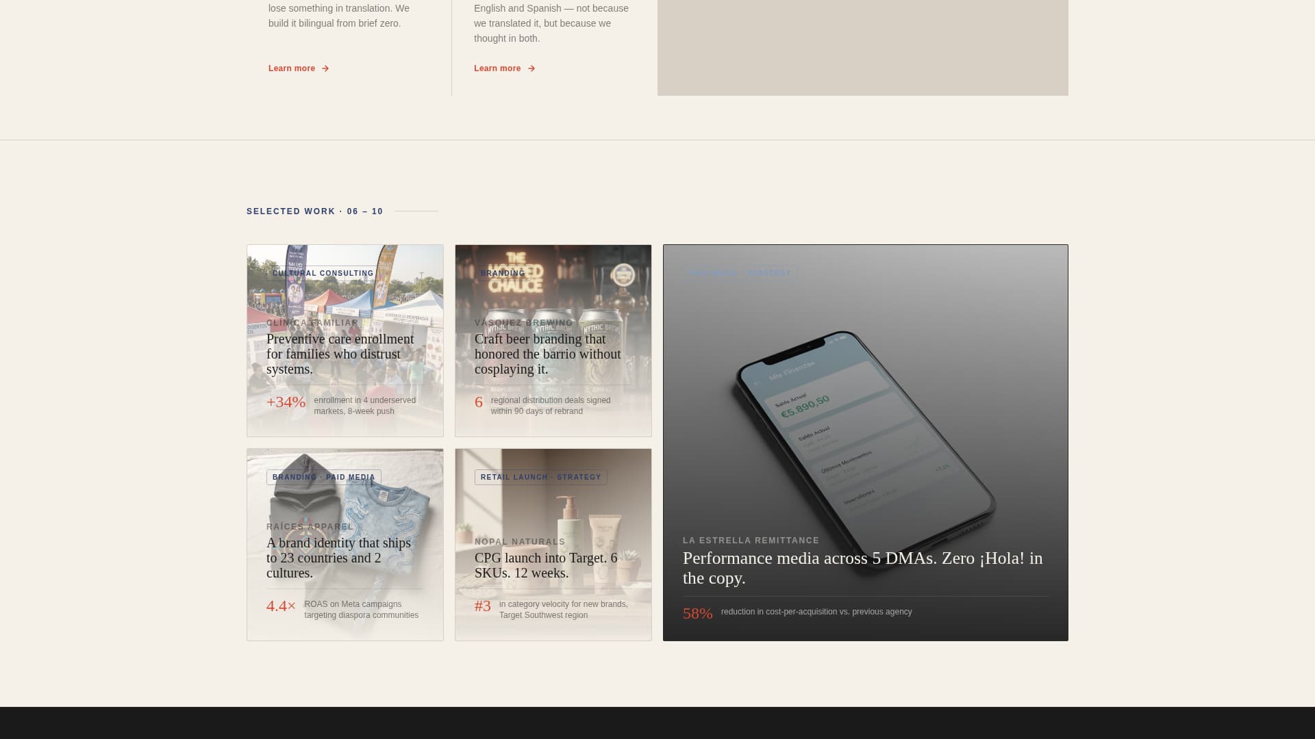Hispanic-Owned Business Portfolio Website Template