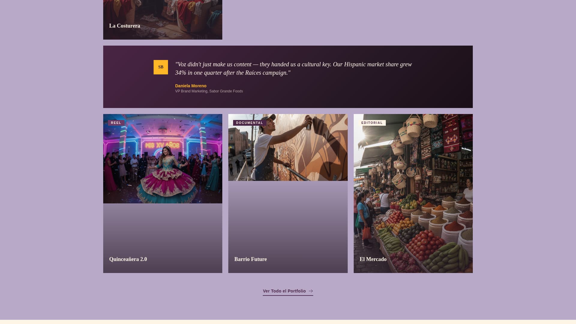 Voz - Authentic Latinomedia Landing Page Template