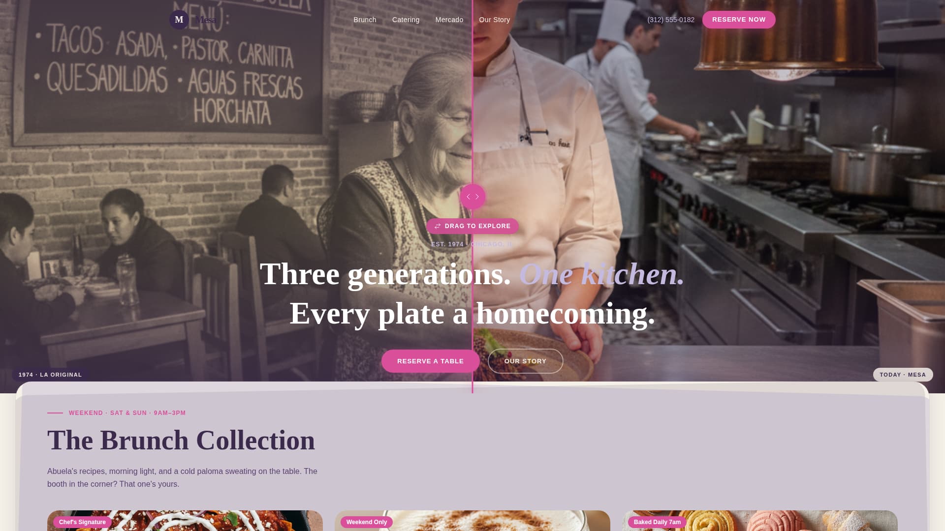 Mesa - Vibrant Restaurant Landing Page Template