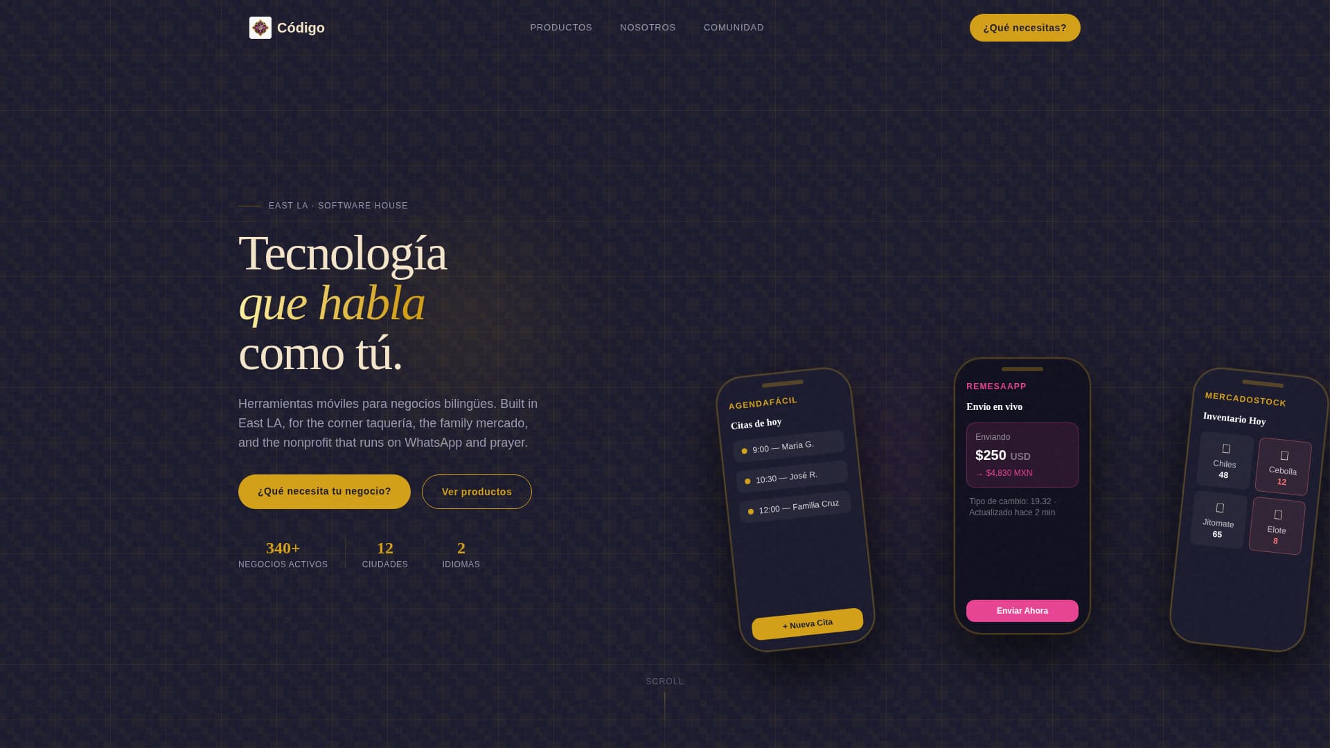 Cdigo - Bilingual Tech Landing Page Template