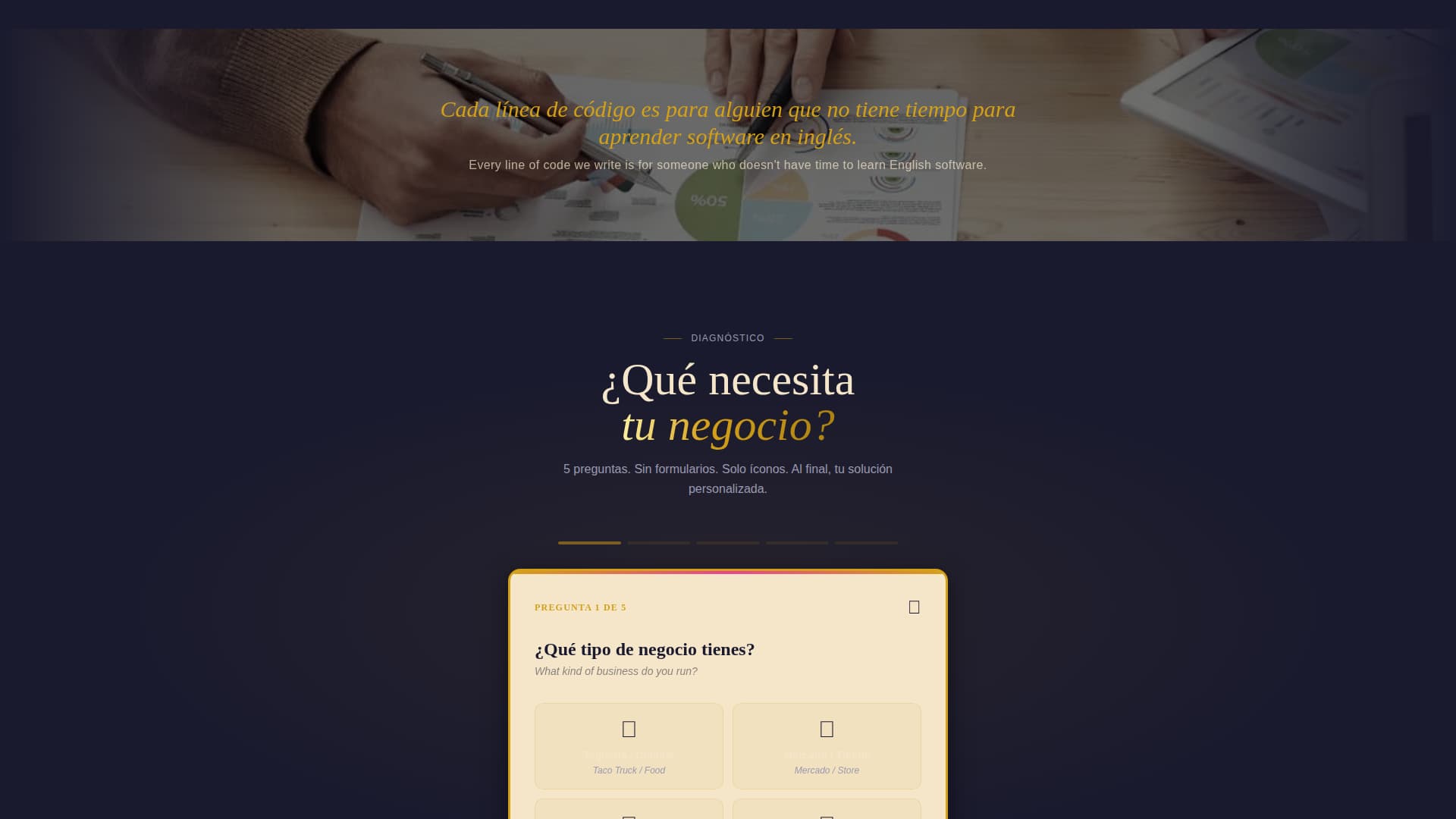 Cdigo - Bilingual Tech Landing Page Template