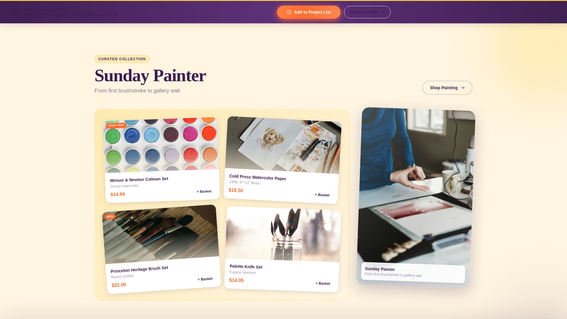 Tinker — Inventive Maker Supplies Landing Page Template