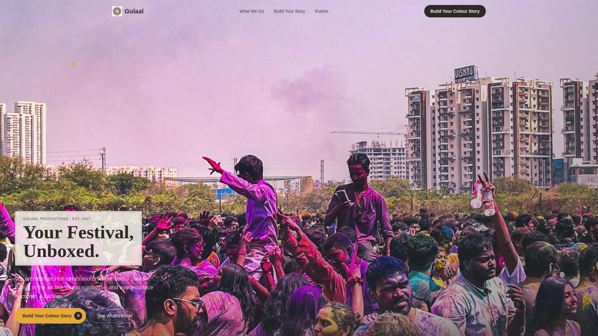 Gulaal - Vibrant Festival Landing Page Template