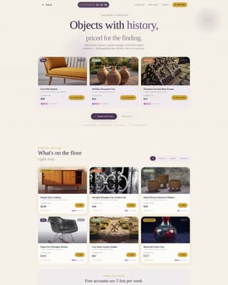 Gavel — Curated Estate Auction Landing Page Template