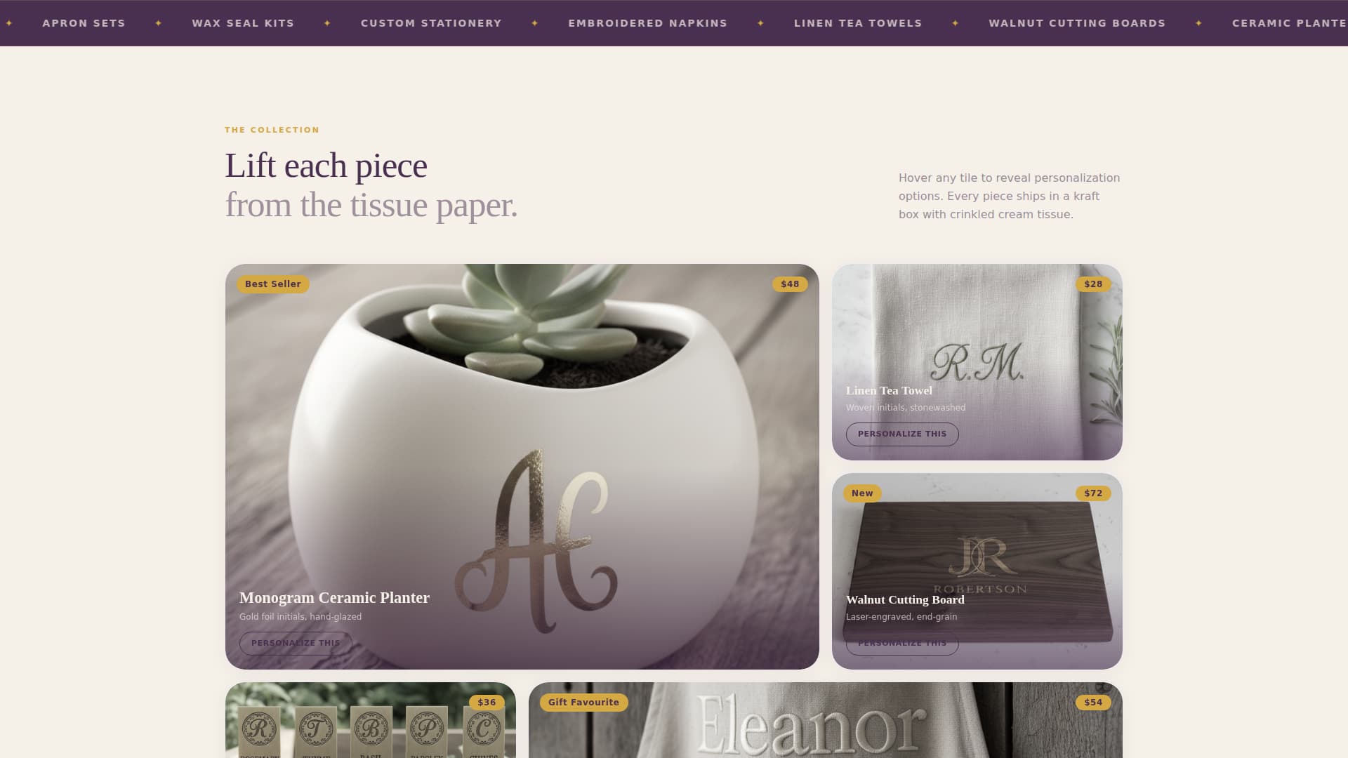 Monogram - Personalized Home Landing Page Template