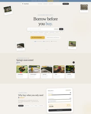 Gearshare - Neighborly Equipment Landing Page Template