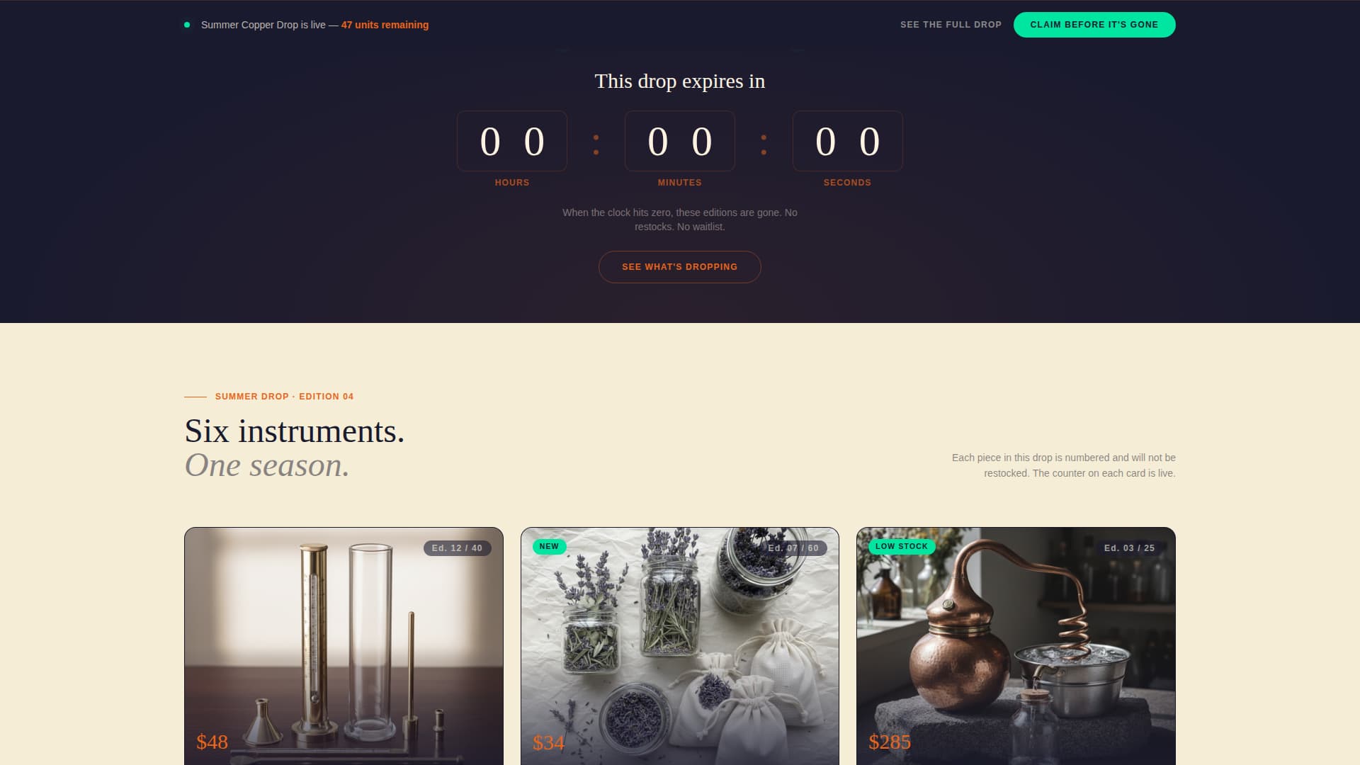 Still - Electrifying Distillery Landing Page Template