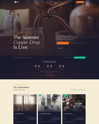 Still - Electrifying Distillery Landing Page Template