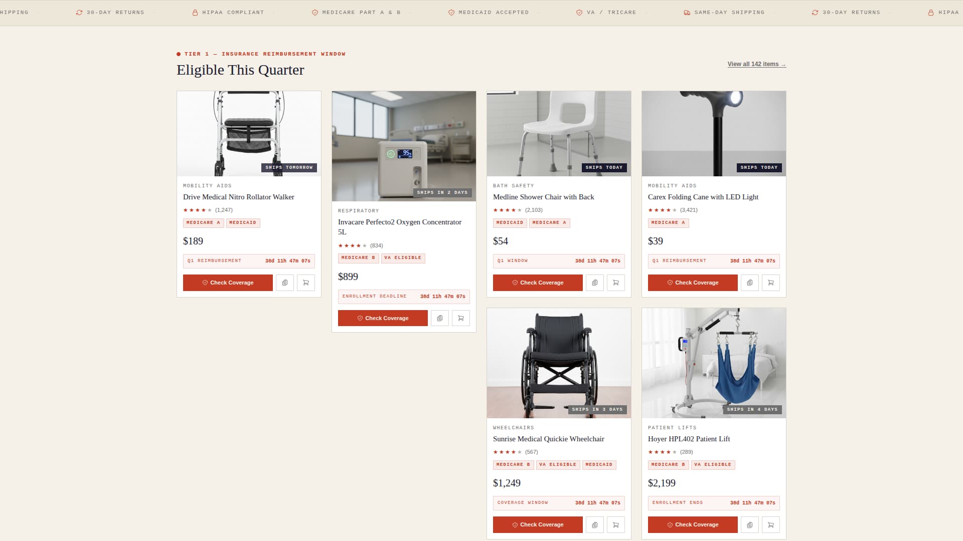 Dispense - Trusted Medical Equipment Landing Page Template