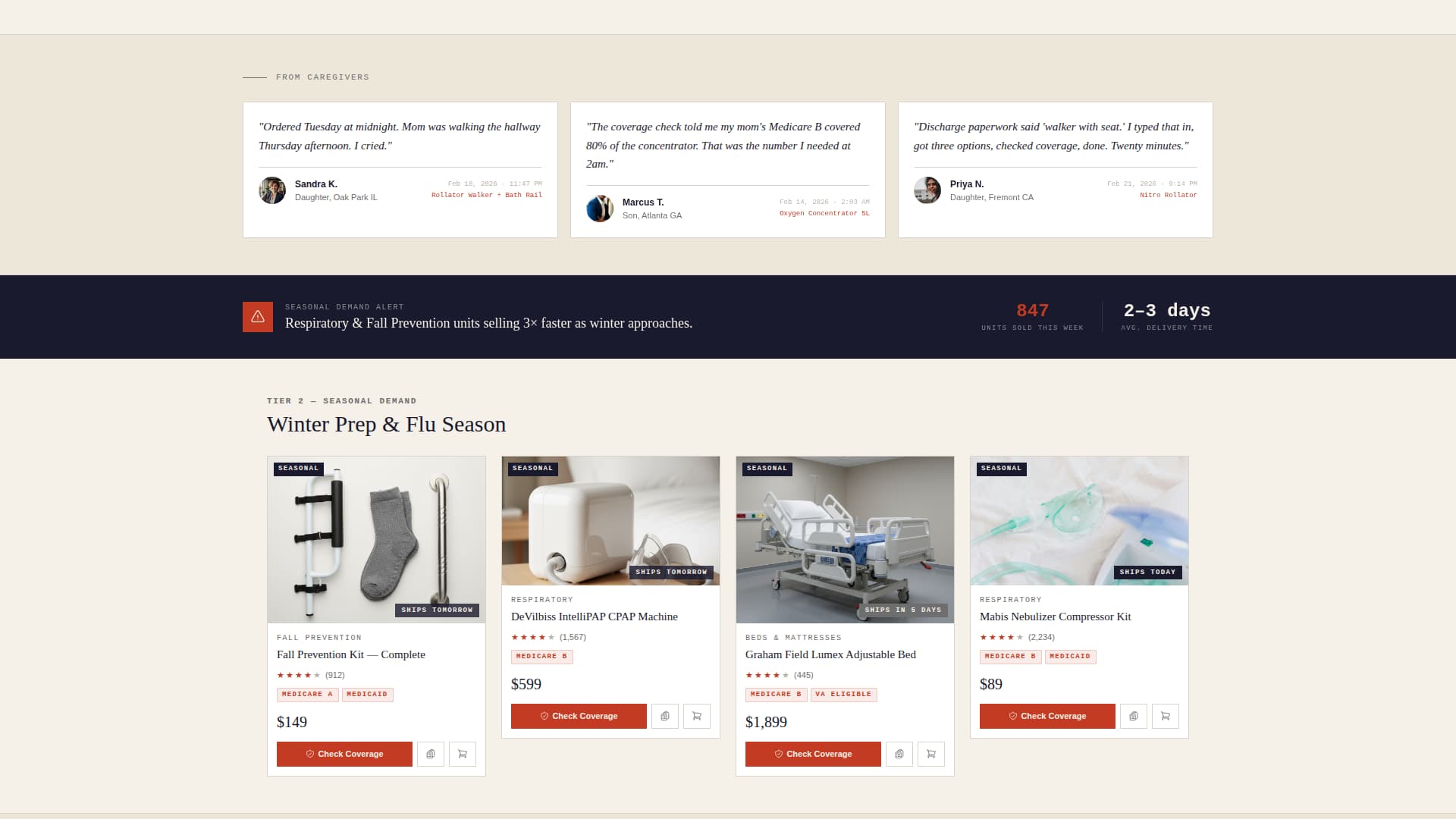 Dispense - Trusted Medical Equipment Landing Page Template