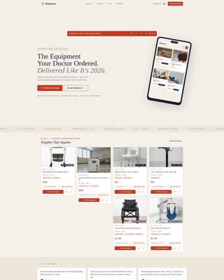 Dispense - Trusted Medical Equipment Landing Page Template