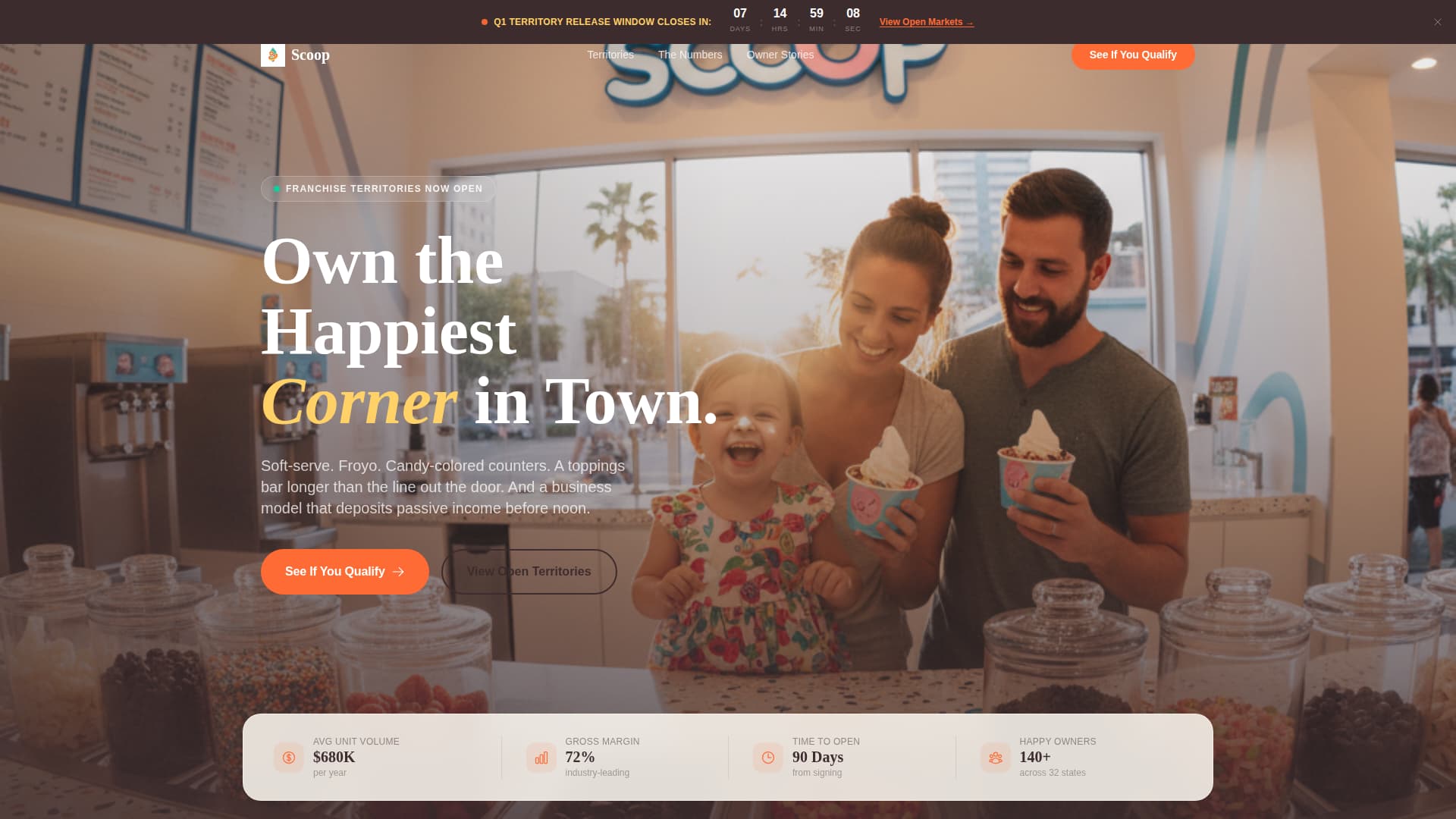 Scoop - Irresistible Franchise Landing Page Template
