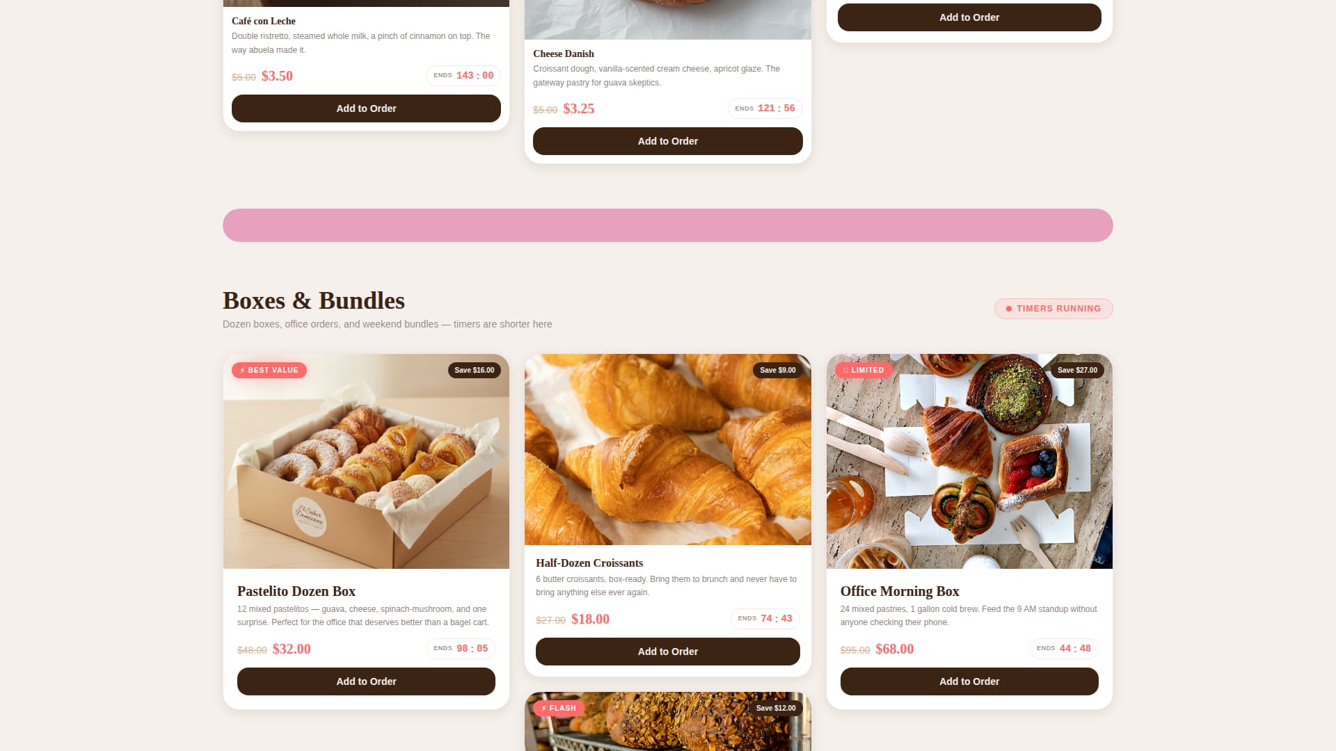 Masa - Irresistible Bakery Landing Page Template