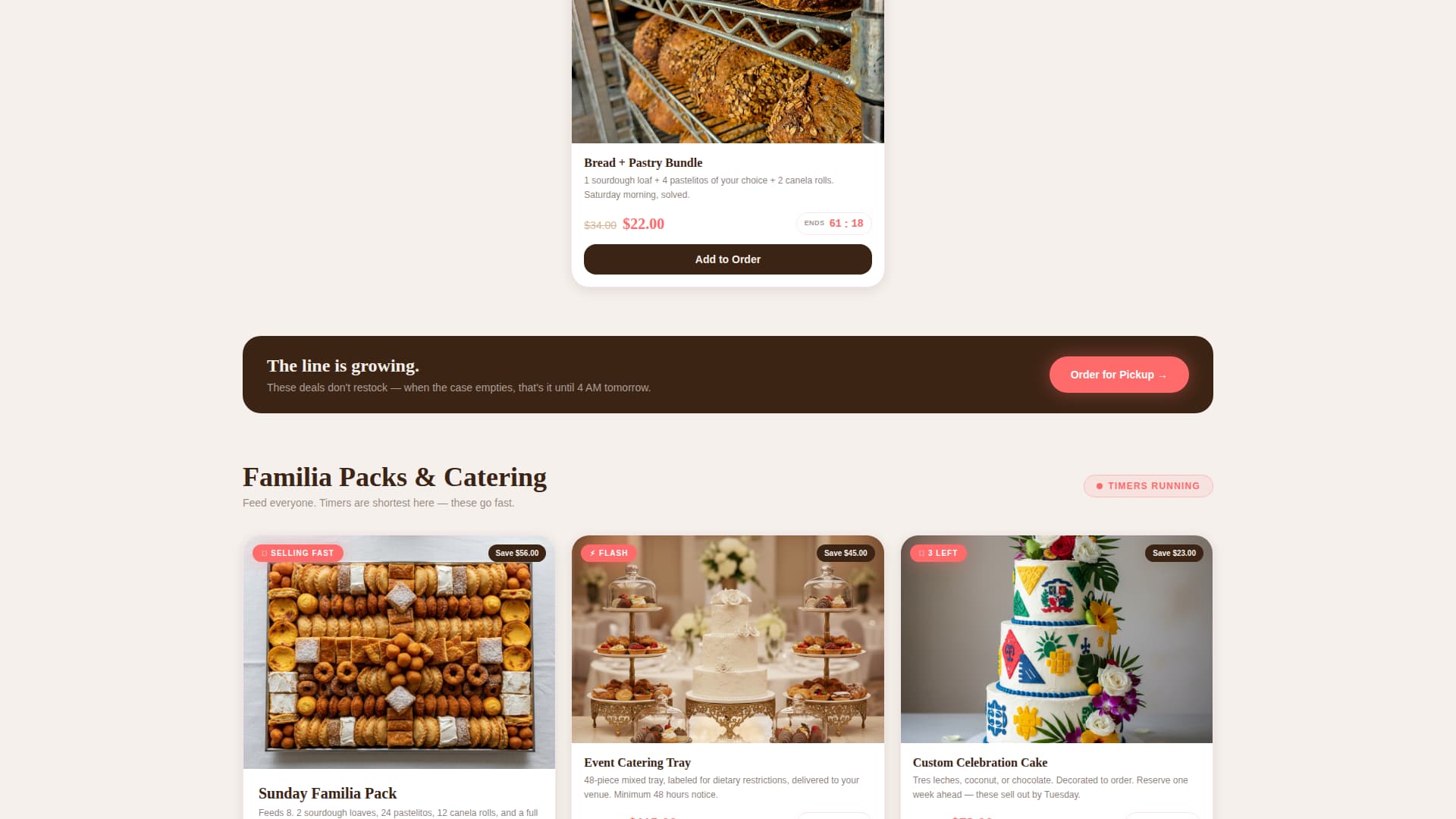 Masa - Irresistible Bakery Landing Page Template