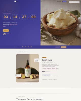 Migra - Authentic Beauty Landing Page Template