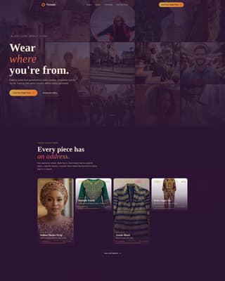 Threads - Vibrant Diaspora Landing Page Template