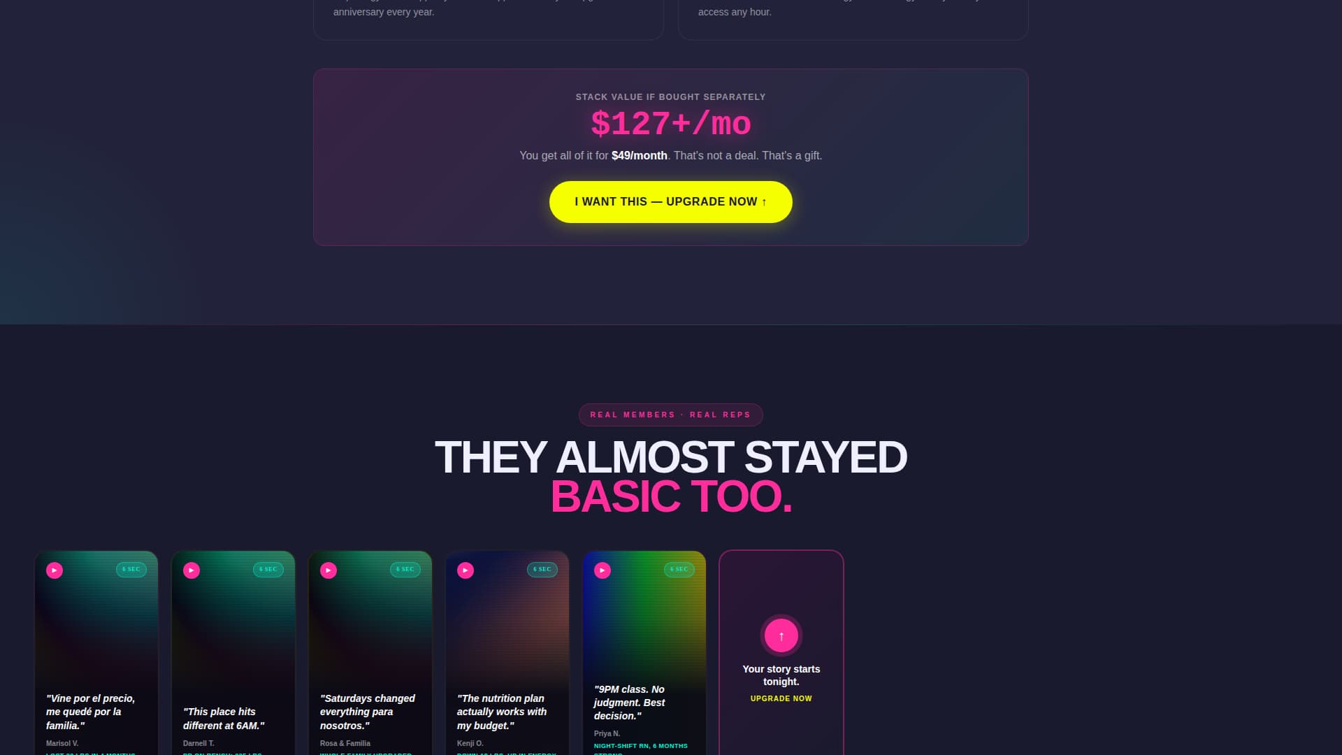 Grind - Electrifying Fitness Landing Page Template