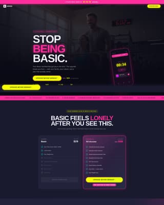 Grind - Electrifying Fitness Landing Page Template
