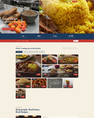 Mesa - Authentic Immigrant Restaurant Landing Page Template
