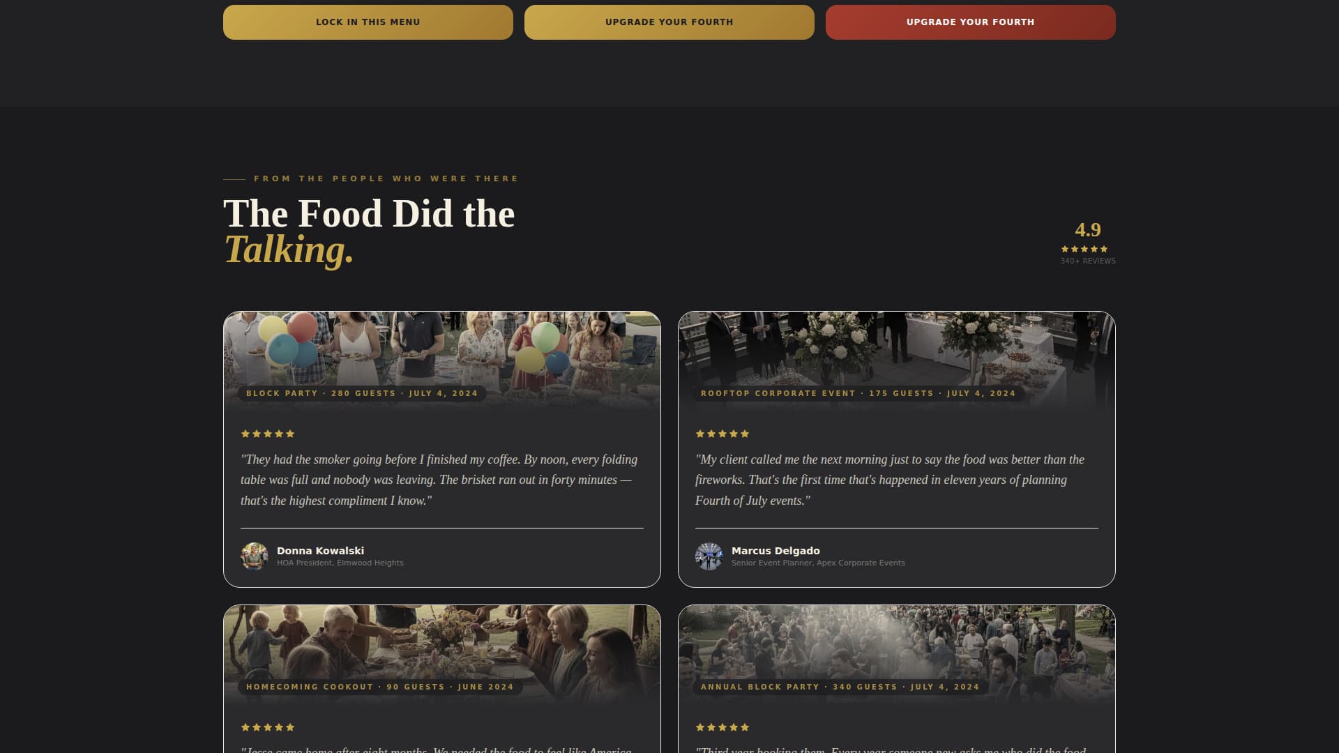 Cookout - Patriotic Catering Landing Page Template